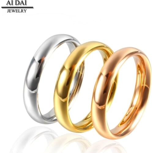 Titanium steel ins wind round smooth simple ring men and women Japanese and Korean student couple ring net celebrity female ring