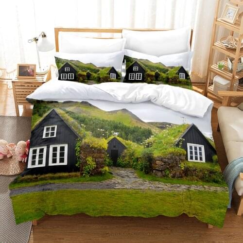 Beauty Tree Road Bedding Set Single Twin Full Queen King Size Tree Road Sky Bed Set Childrens Kid Bedroom Duvetcover Sets 022