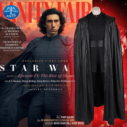 Manluyunxiao Star Wars 9 The Rise of Skywalker Kylo Ren Cosplay Costume Adult Men Movie Superhero Halloween Fullset Custome Made