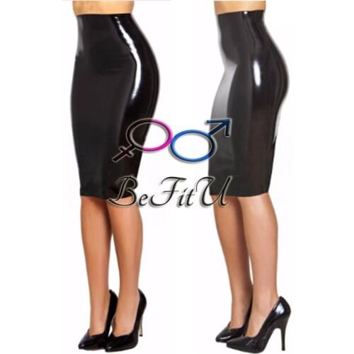 New latex dress skirt seamless without zipper