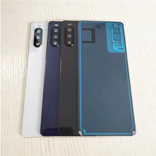 Original Rear Back Housing Door For Sony Xperia 10 II Glass Battery Cover Replacement Parts With Camera Lens