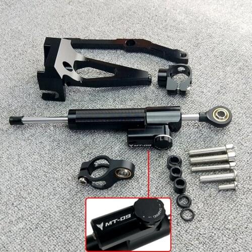 MT09 MT 09 14-17 Full Set of Steering Damper Stabilizer Mounting Bracket Kit for YAMAHA MT-09 2014 2015 2016 2017 Safety Control