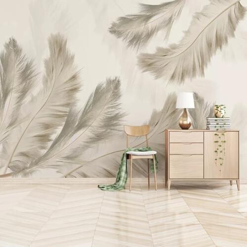 Custom 3D Photo Wallpaper For Bedroom Walls Feather Modern Nordic Living Room Background Wall Mural Papel De Parede Home Decor