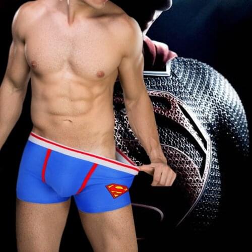 Clark Kent Kal-El Cosplay Underpants Boxer Shorts Man cotton Male Panties Breathable Funny Mens Underwear