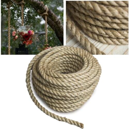 1M Natural Burlap Hessian Jute Twine Cord Hemp Rope String Gift Packing Strings Christmas Event & Party Supplies Dropship