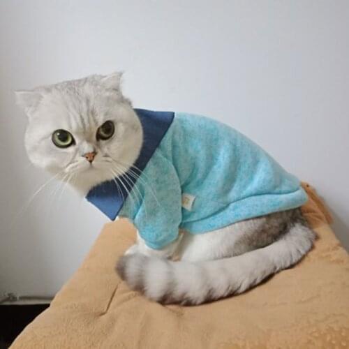 2019 Pet Spring Clothes Leisure Cat Knitted Coat Cotton Shirt for Small Dogs Chihuahua Puppy Sweater Knit Apparel XS S M L XL