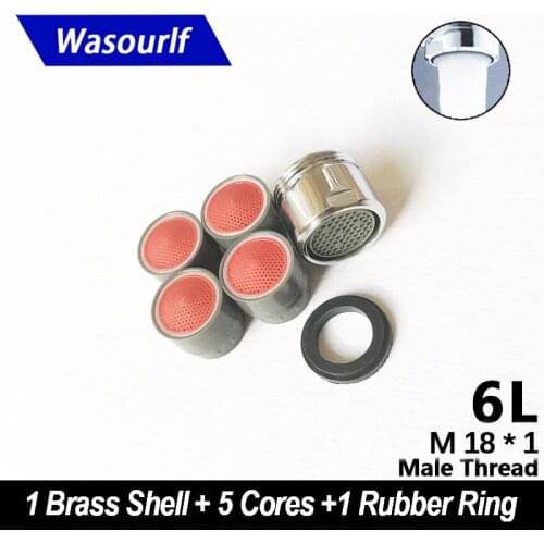 WASOURLF water saving faucet aerator 6L M18 male thread tap bubble accessories bathroon basin kitchen water free shipping