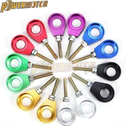 1pair Motorcycle Rear Wheel Axle Hole Chain Tensioner Adjuster for 12&15mm Rear Wheel Axle Hole Modification Parts Accessories