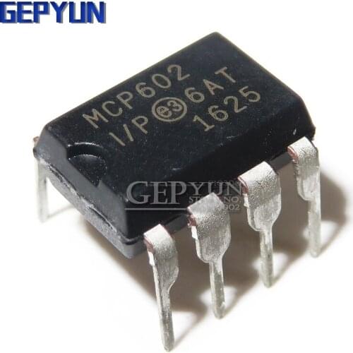 10PCS MCP602-I/P MCP602 DIP8 DIP 2.7V to 5.5V Sing Gepyun