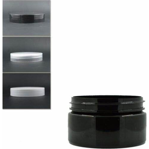 18pcs/Lot 100ml Black Pet Jar With Black/White/Transparent Plastic Cap W/Pe Liner , Jar,Cosmetic Jar,Plastic Container,Bottle