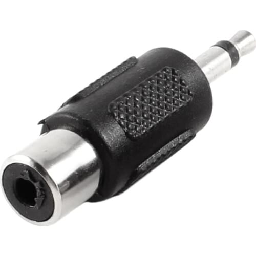 3.5mm Mono Male to RCA Female Audio Adapter Coupler 2 Pcs