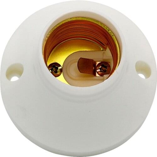 5pcs White PC E27 Lamp Holder Halogen CFL Led Lamp Socket Base Accessories for Home Lighting E27 Lamp Holder High Quality