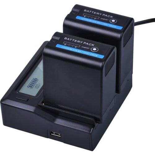 2x BP-U60 5200mAh Battery BP U60 BPU60 + LCD Rapid Charger For Sony BP-U90 BP-U30 PMW-100 PMW-150 PMW-160 PMW-200 PMW-300