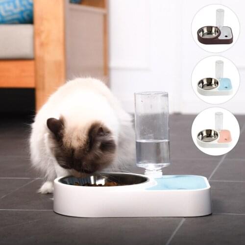 Cat Bowls Automatic Water Pet Bowl for Cat Dog Feeder Drinking with Raised Stand Puppy Feeding Water Dispenser Dish Pet Supplies