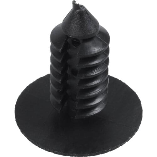 Car 8mm Hole Plastic Black Rivets Bumper Door Bra Holders 20 pcs