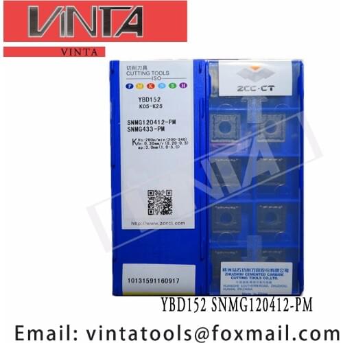 Free shipping high quality 10pcs/lots YBD152 YBD102 YBC251 YBC252 SNMG120412-PM cnc carbide turning inserts