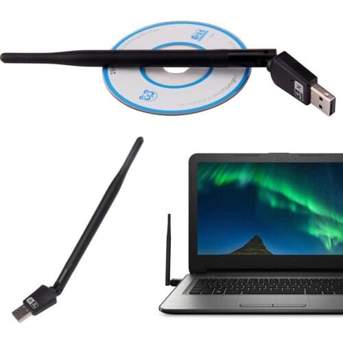 VONETS Wireless 150Mbps USB WiFi Receiver Adapter w/ 5DB Antenna Driver CD Wi fi adaptador for Windows 7 8 10 XP Vista System