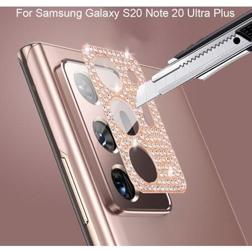 Glitter Rhinestone Camera Lens Cover Protector Case Bling Diamond Rear Lens Protection For Samsung S20 Note 20 Ultra Plus