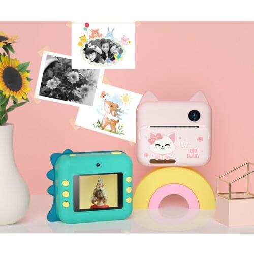 Childrens Instant Camera With Print Toys For Kids Girls Instantane Print Camera With 32GB Card 1080P HD Children Digital Camera
