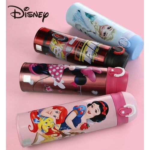 Disney Childrens Thermos cup For students to go to school portable anti-drop water cup Frozen thermos bottle Water jug