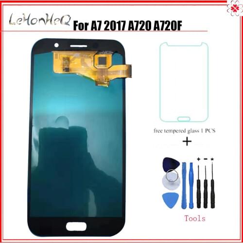 For Samsung Galaxy A7 2017 A720 A720F SM-A720F A720M LCD Display Touch screen Digitizer Assembly LCD For Samsung A720 LCD