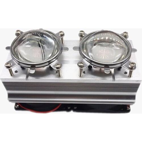 Double 50W led radiator + lens reflector cup holder 60 / 90 / 120 degree 100W led radiator