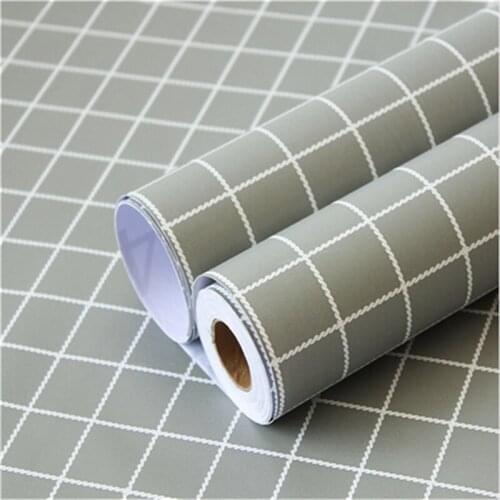 Bedroom background wallpaper waterproof wall sticker living room decoration self adhesive wall cloth home wallpaper grid