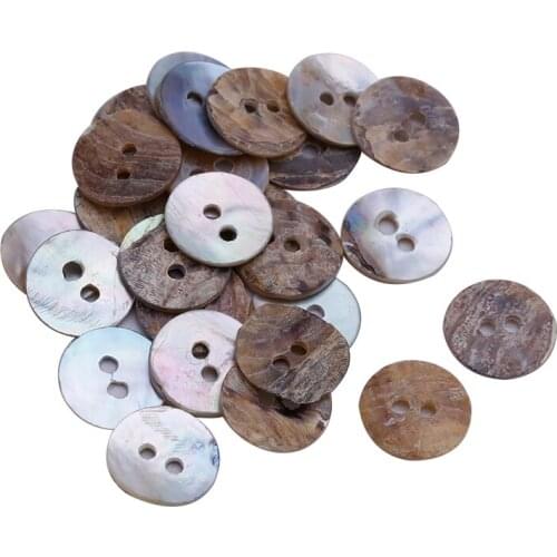 100PCS Round Mother of Pearl Shell Craft Buttons 10x10mm FASHION