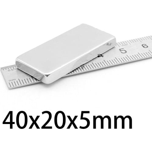 1-15PCS 40x20x5mm Quadrate Strong Neodymium Magnet 40mmx20mmx5mm Powerful Magnetic Magnet 40*20*5mm Rare Earth Magnets 40*20*5