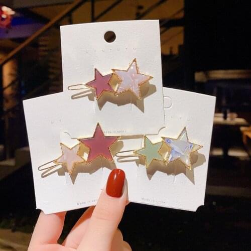 2021 New Korean Female Hairpins Kasen Fairy Side Hairpins Hollow One-Word Clip Half-Tie Hairpin Headdress Super Fairy