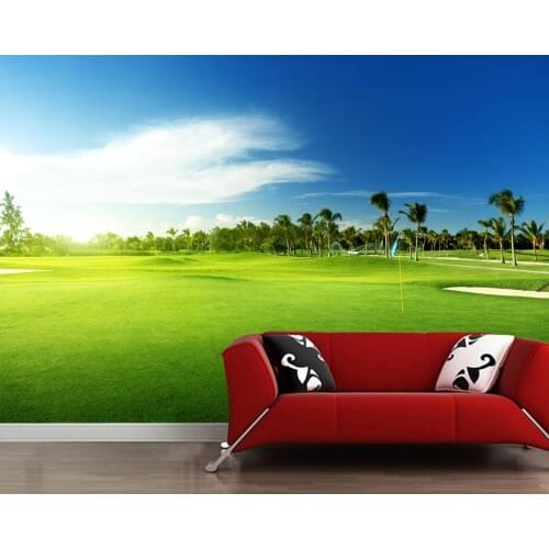 Apel de pared Sky GPolf lawn palm trees nature photo wallpaper ,living room sofa TV wall bedroom kitchen wall papers home decor
