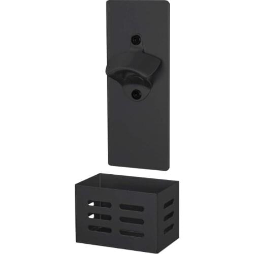 Beer Bottle Opener Wall Mount & Box Catcher Stainless Steel and Carbon Steel