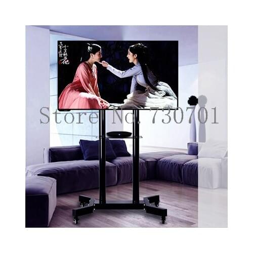 2019 Moving Sit-Stand Desk Workstation TV Mount PS Stand Medical Equipment Trolley for 32"-70" TV Max Support 50kg