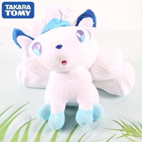 TAKARA TOMY Pokemon 30cm Ice Vulpix Plush toys Japan Anime Elves Soft Plush Stuffed Peluche Toys For Children Girls Gift
