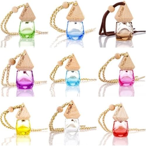 For Perfume Hanging Empty Bottle Car Accessories Interior Decoration Glass Clear Refillable Car Fragrance