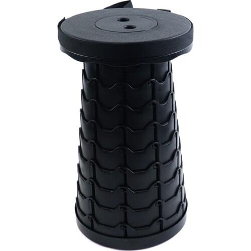 Sturdy with Load Capacity 400lbs Portable Collapsible Stool Retractable Stool for Camping Fishing Hiking (Red Orange Blue Black)