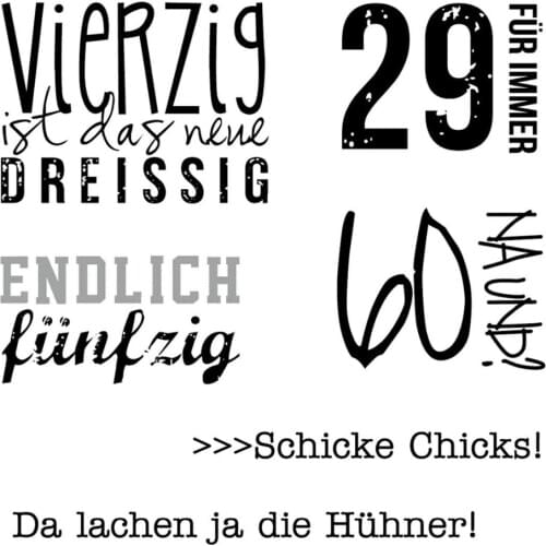 CLEAR STAMP German DIY Scrapbook Card album paper craft silicon rubber roller transparent stamps R20