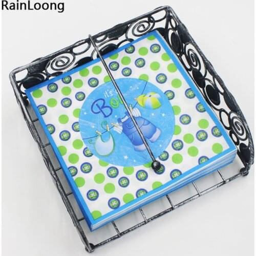 [RainLoong] Paper Napkin Baby Printed Festive & Para Festas Tissue Decoration Servilleta 33cm*33cm 1 pack (20pcs/pack)