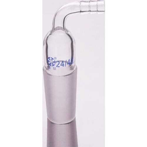 2pcs Bent suction connector,External grinding,Male 24/40,Bent head grinding,Bent tube grinding