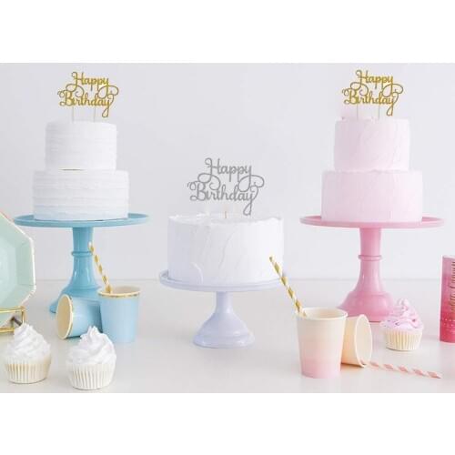 Happy Birthday Banner Confetti balloon cake topper sash 1st 10th 13th 16th 18th 20th 21st 30th 40th 50th 60th Decoration gift