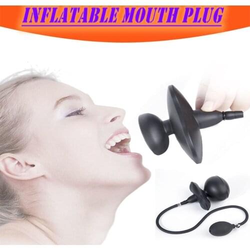 Sex Shop Flirting Mouth Gag Inflatable Expansion Open Mouth Ball Fetish Restraint Slave Bondage Adult Games Sex Toys For Couples