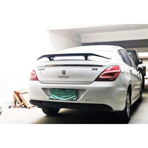 For Peugeot 408 Spoiler 2011-2019 Peugeot 407 408 spoiler TF High Quality ABS Material Car Rear Wing Primer Color Rear Spoiler