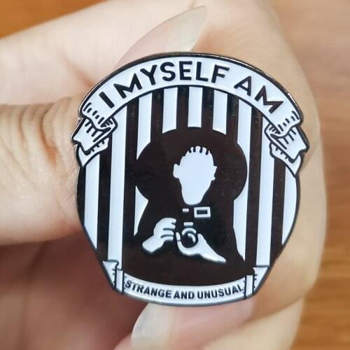 Strange and unusual Brooch I amself am different Enamel PIn Jewelry