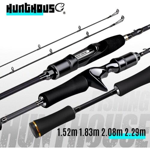 Hunthouse Fishing Rod Casting/Spinning UL/M/ML/MH Fishing Rods 2 Section High carbon fible feeder baitcasting