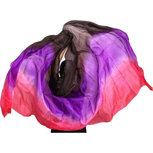 High quality dancing Accessories veils womens sexy 100% silk belly dance veil wholesale Size and color can be customized