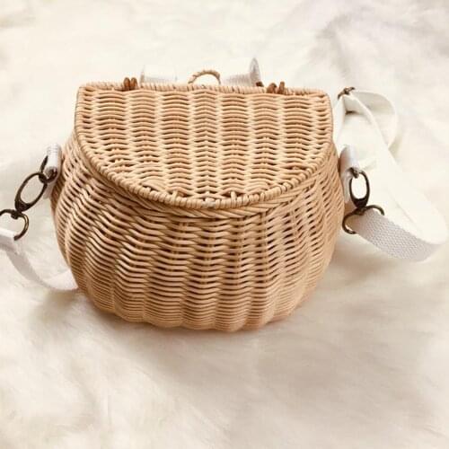 Women Straw Crossbody Bag Rattan Shoulder Bag Handbag Crossbody Bag