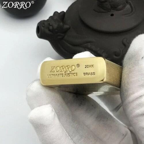 Zorro gospel warrior pure copper kerosene lighter five exquisite carving creative gifts smoking tools crafts
