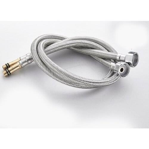 1 Pair G1/2 G3/8 G9/16 Stainless Steel Flexible Plumbing Hose Cold Hot Mixer Faucet Water Inlet Hose Bathroom Accessories