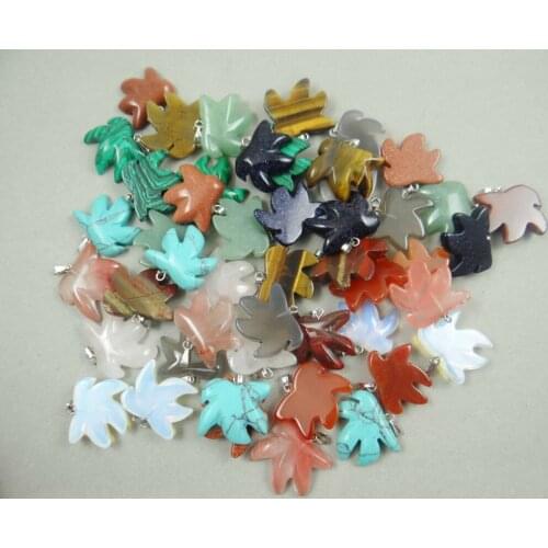 Natural stone Quartz crystal tiger eye Turquoises Opal pendant for diy jewelry Making necklace Accessories 12Pcs