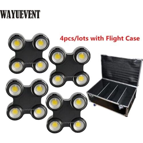 4pcs/lots ) Outdoor 400W COB blinder light with Flight Case Waterproof 4 eyes COB LED Audience Linear Dimmer stage light